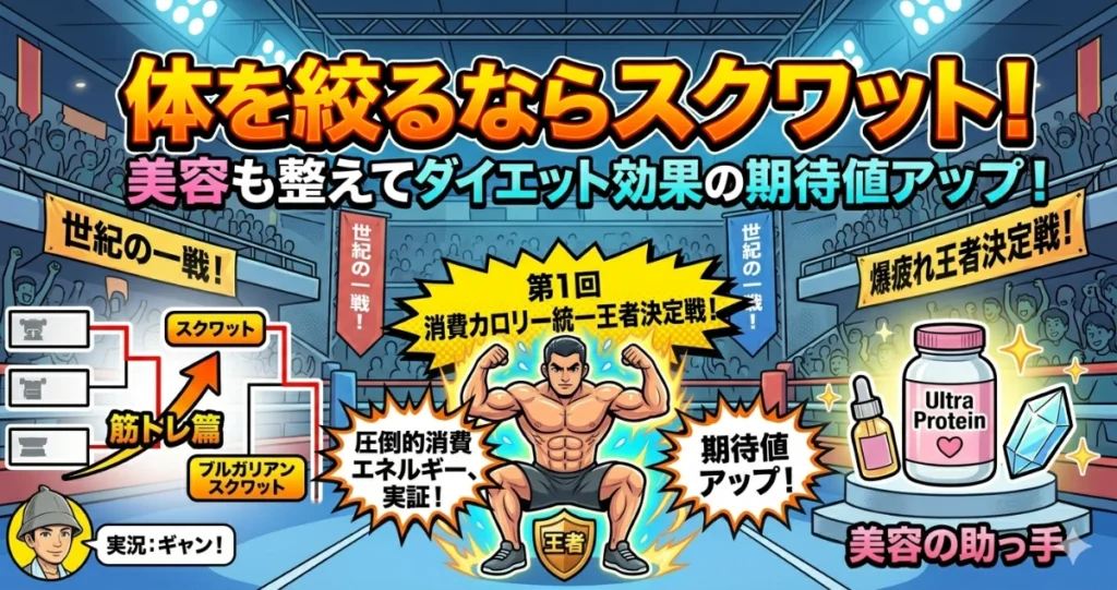 体を絞るならスクワット！美容も整えてダイエット効果の期待値アップ！
